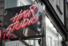 Hair Studio neon LED signboard
