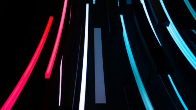 black and red light illustration