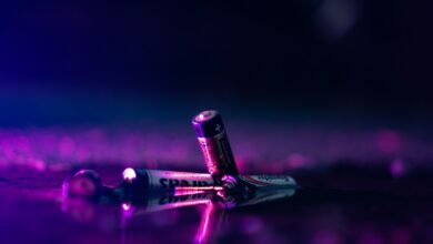 a close up of a razor blade on a table