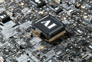 a computer chip with the letter a on top of it