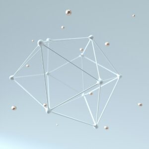 a white antenna with many small balls