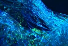 blue and green abstract painting