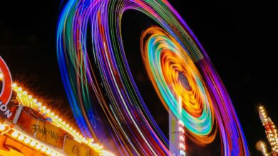 time lapse photography of Ferris wheel