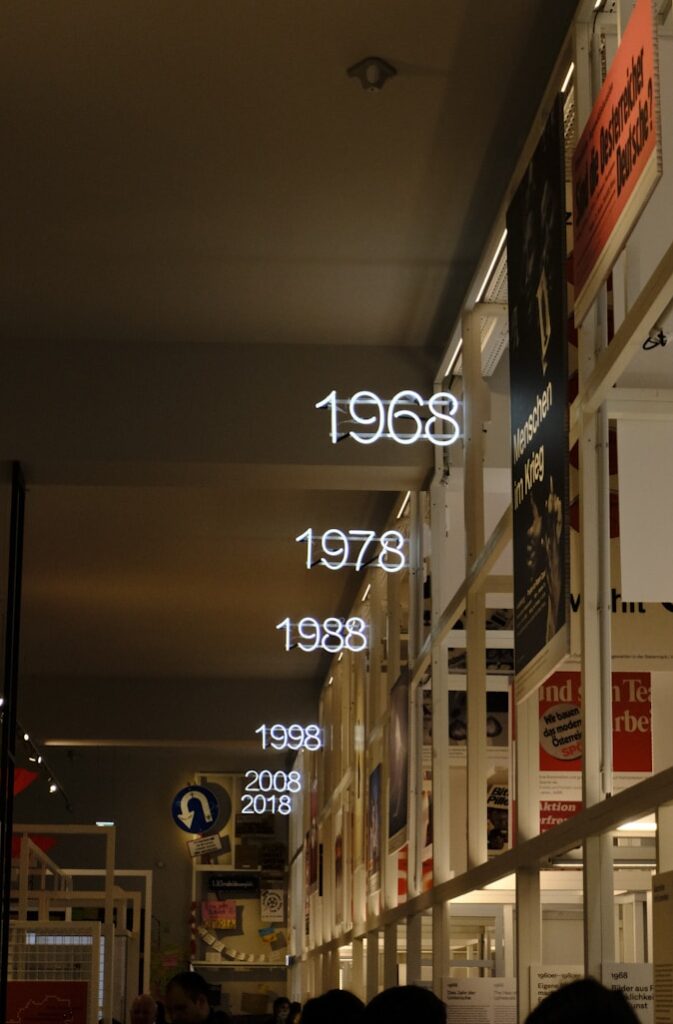 a group of people walking in a street