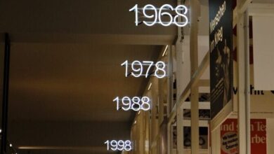 a group of people walking in a street